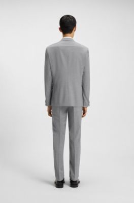 Blazer extra slim fit in misto lana, Grigio