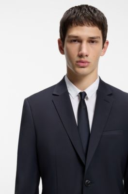 Extra slim fit-kavaj i ullblandning, M&ouml;rkbl&aring;