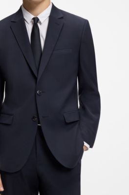 Extra-slim-fit blazer in a wool blend, Dark Blue