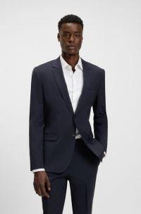 Extra Slim-Fit Sakko aus Woll-Mix, Dunkelblau