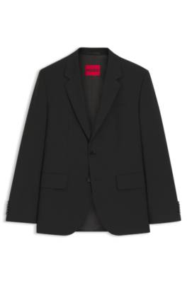 Hugo Modern-fit suit jacket in a stretch-wool blend kavajer herr – bild 4
