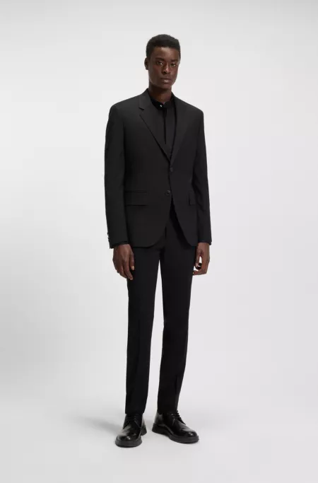 Modern-fit suit jacket in a stretch-wool blend
