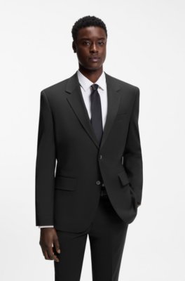 Modern-fit suit jacket in a stretch-wool blend