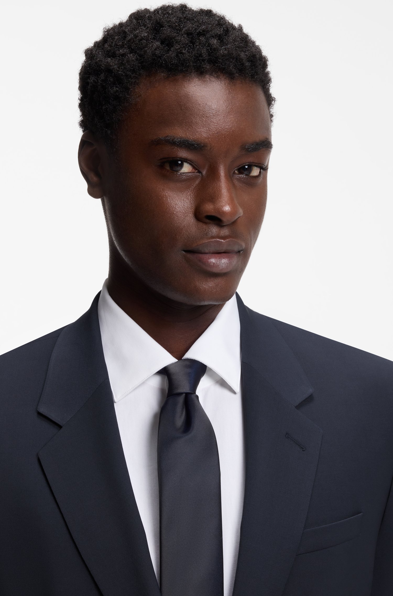 Hugo Modern-fit suit jacket in a stretch-wool blend kavajer & blazers herr – bild 3