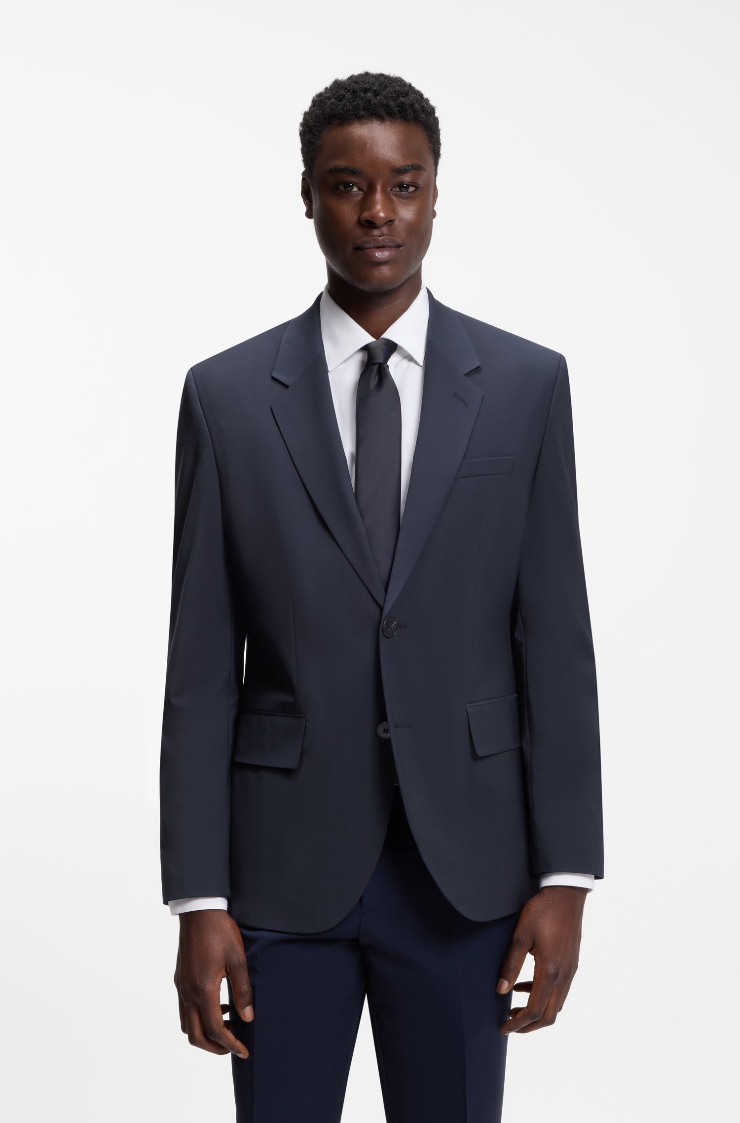 Hugo Modern-fit suit jacket in a stretch-wool blend kavajer & blazers herr
