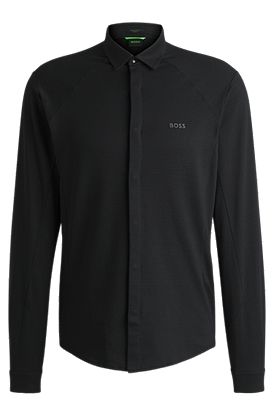 Camisa regular fit en punto de piqué de algodón