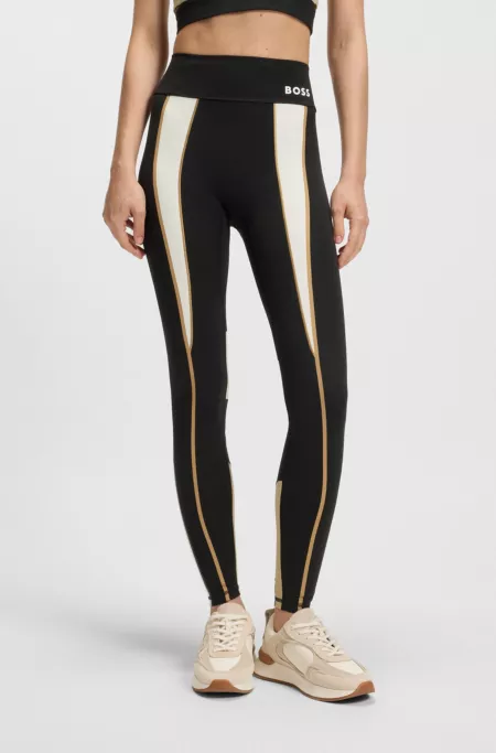 Active leggings in super-stretch fabric with contrast details