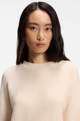 코튼 릴랙스 핏 스웨터, 내추럴