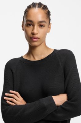 Relaxed-fit sweater in cotton, Dark Blue