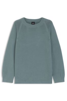 Relaxed-fit sweater in cotton, Blue