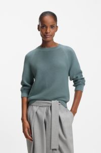 Relaxed-fit sweater in cotton, Blue