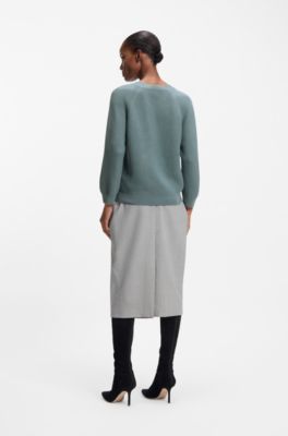 Relaxed-fit sweater in cotton, Blue