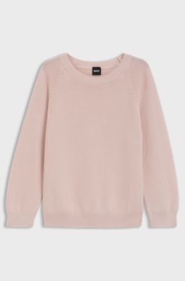 Relaxed-fit sweater in cotton, Light Pink