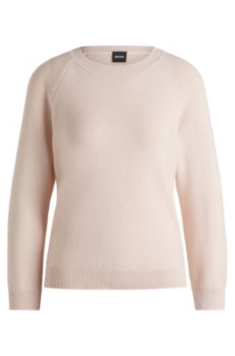 Relaxed-fit sweater in cotton, Light Pink