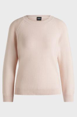 Relaxed-fit sweater in cotton, Light Pink