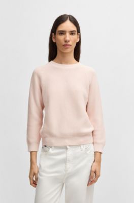 Relaxed-fit sweater in cotton, Light Pink