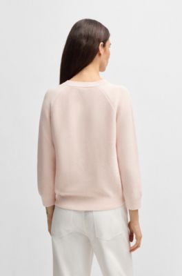 Relaxed-fit sweater in cotton, Light Pink
