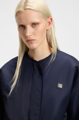 Reversible jacket with teddy and water-repellent fabrics, Dark Blue