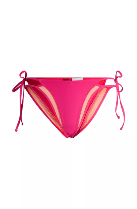 Tie-side bikini bottoms with layered design