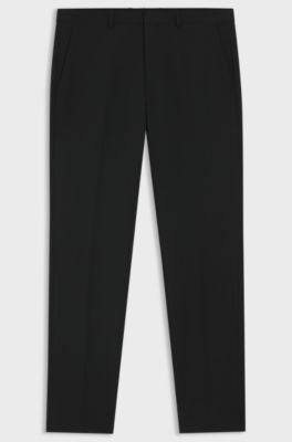 Extra-slim-fit trousers in a wool blend, Black