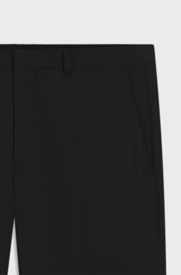 Pantalones extra slim fit de mezcla de lana, Negro