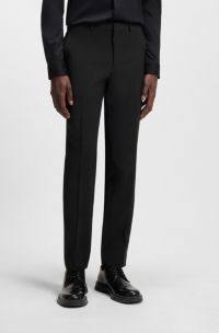 Extra-slim-fit trousers in a wool blend, Black