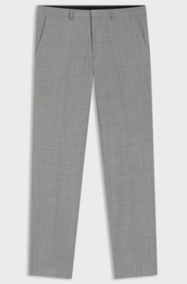 Extra Slim-Fit Hose aus Woll-Mix, Grau
