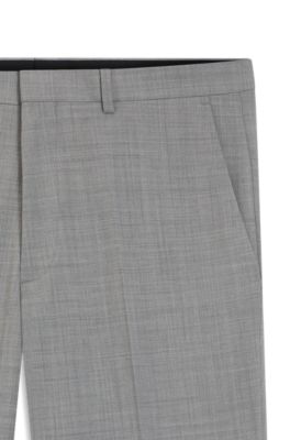 Pantalones extra slim fit de mezcla de lana, Gris