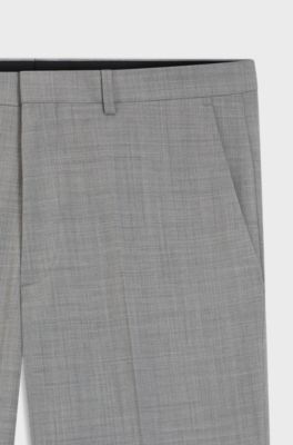 Extra-slim-fit trousers in a wool blend, Grey