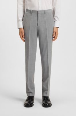 Extra-slim-fit trousers in a wool blend, Grey