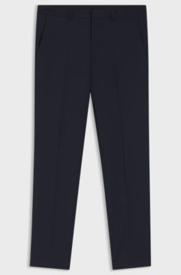 Extra-slim-fit trousers in a wool blend, Dark Blue