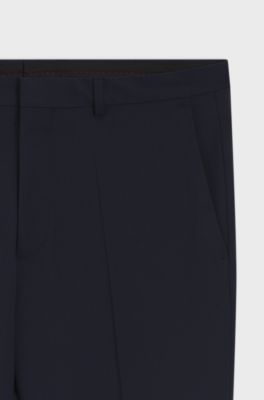Extra-slim-fit trousers in a wool blend, Dark Blue