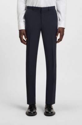 Extra-slim-fit trousers in a wool blend, Dark Blue