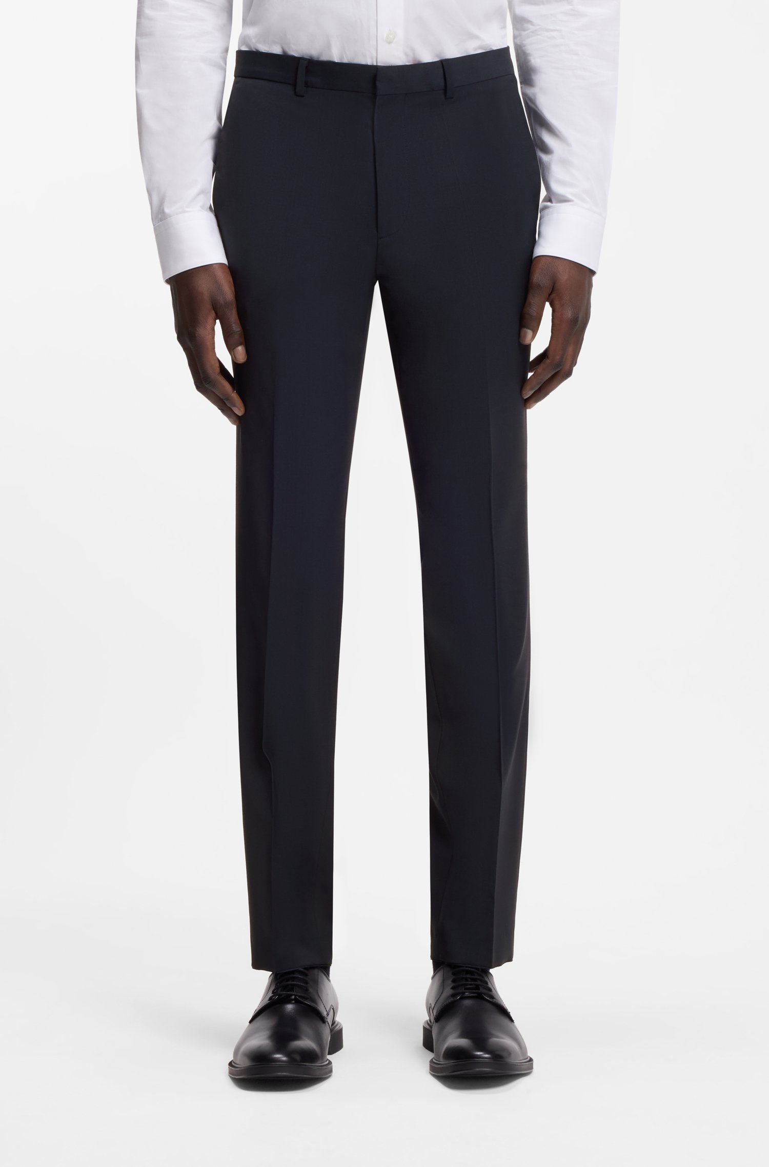 Hugo Extra-slim-fit trousers in a wool blend byxor herr