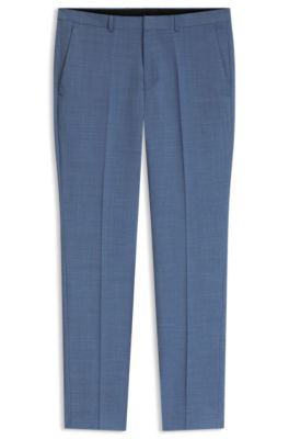 Extra-slim-fit trousers in a wool blend, Light Blue