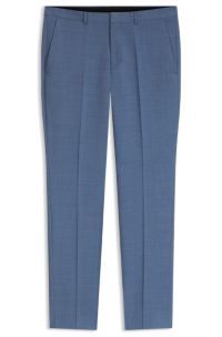 Extra-slim-fit trousers in a wool blend, Light Blue