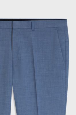 Extra-slim-fit trousers in a wool blend, Light Blue