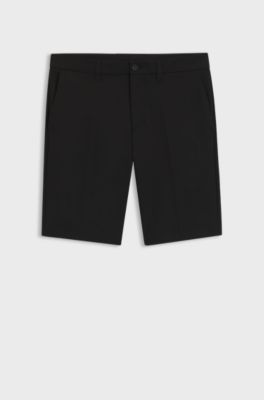 Slim-fit shorts in water-repellent stretch fabric, Black