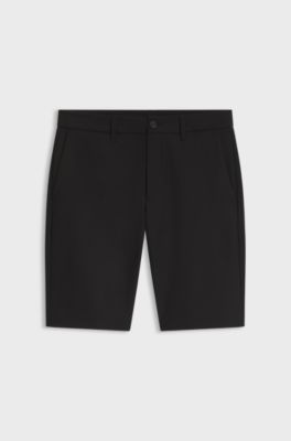 Slim-fit shorts in water-repellent stretch fabric, Black
