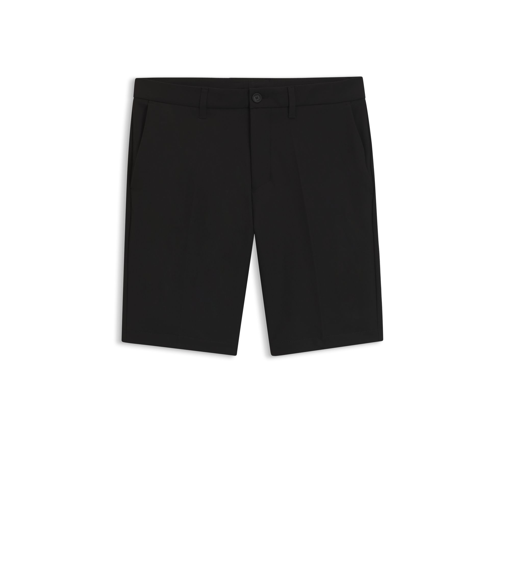 BOSS ブラック ショートパンツ BOSS - スリムフィット ショートパンツ はっ水ストレッチファブリック