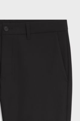 Slim-fit shorts in water-repellent stretch fabric, Black