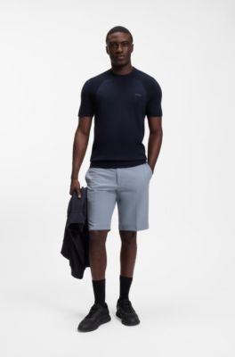 Slim fit-shorts i vattenavst&ouml;tande stretchmaterial, Gr&aring;