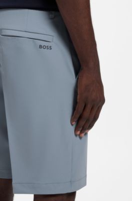 Slim fit-shorts i vattenavst&ouml;tande stretchmaterial, Gr&aring;