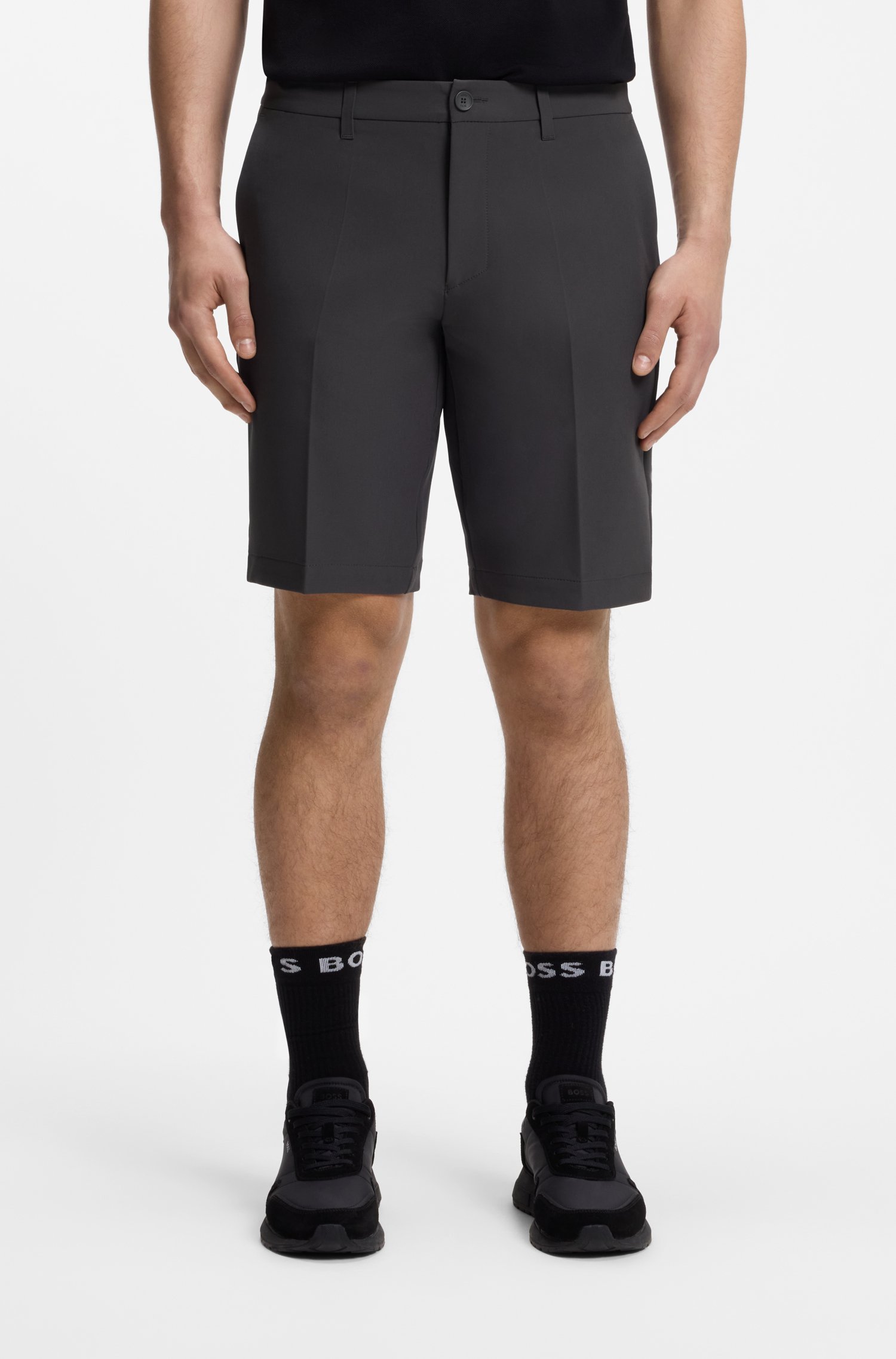 Boss Slim-fit shorts in water-repellent stretch fabric herr