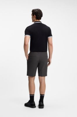 BOSS - スリムフィット ショートパンツ はっ水ストレッチファブリック
