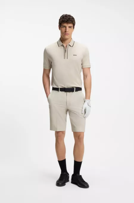 Slim-Fit Shorts aus wasserabweisendem Stretch-Gewebe