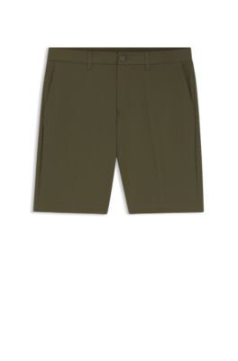 Slim-fit shorts in water-repellent stretch fabric, Green