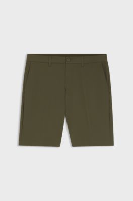 Slim-fit shorts in water-repellent stretch fabric, Green