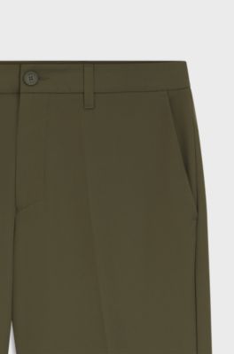 Slim-fit shorts in water-repellent stretch fabric, Green