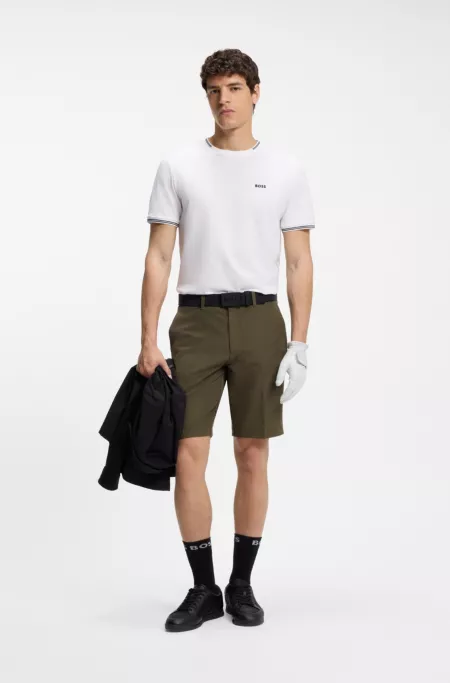 Slim-Fit Shorts aus wasserabweisendem Stretch-Gewebe
